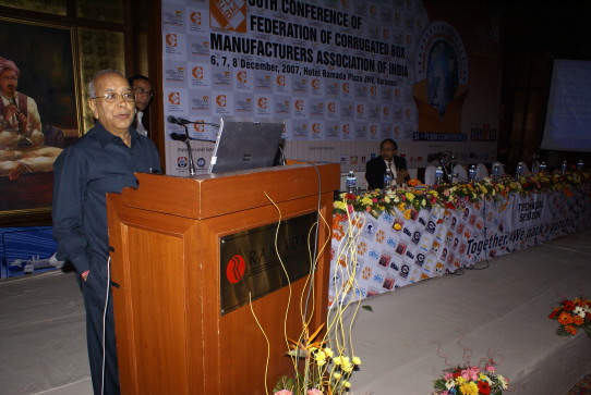 Sri R G Agarwala Past President of EICMA - presenting paper on 
